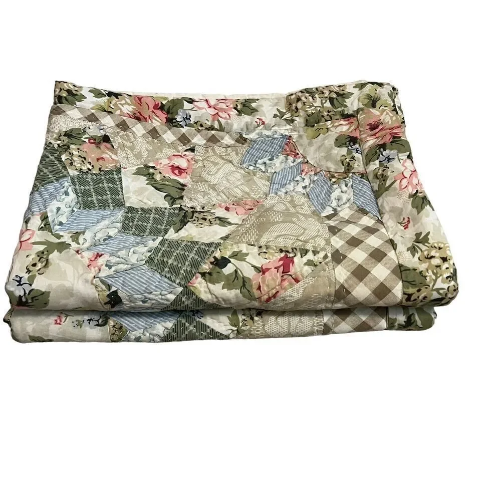LONESTAR Quilt PILOW SHAM Standard Set (2) Shams Only Hand Stitched Colorful‎
